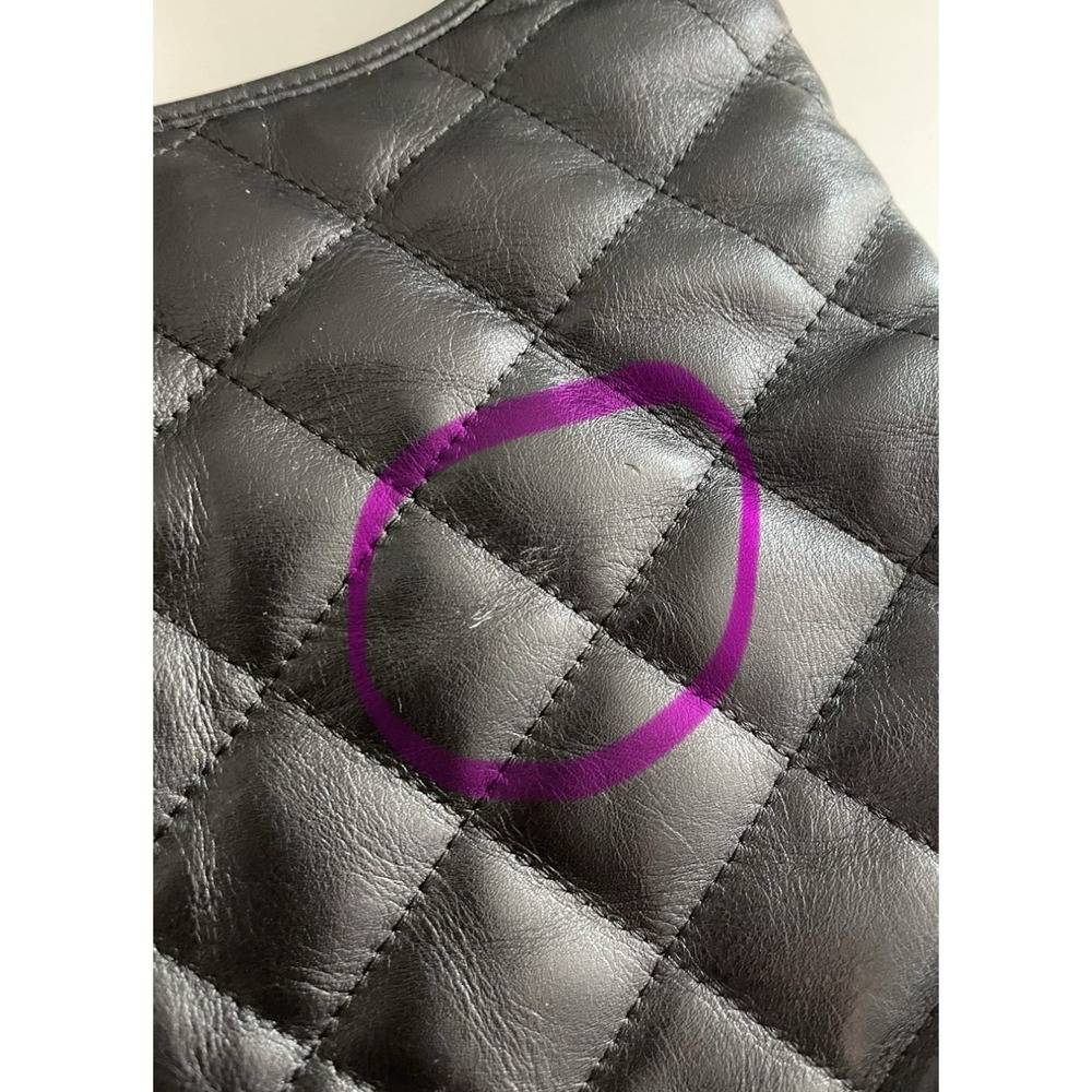 Y2K Burberry Brooke Padlock Black Quilted Leather Hobo Handbag Purse Equestrian - Picture 14 of 16